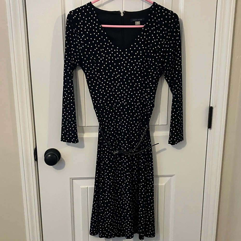 Tommy Hilfiger Black and White Polka Dot Dress